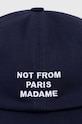 Drôle de Monsieur czapka z daszkiem bawełniana La Casquette Slogan PERM.CP151.CO138.NY granatowy AW24
