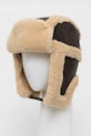Vlněná čepice The Kooples AMHA29030K hnědá AW24