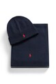 Polo Ralph Lauren czapka i szalik wełniany 710951146 brązowy AW25