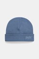Superdry czapka bawełniana aplikacja niebieski M9010184A.9EJ