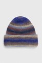 A.P.C. czapka wełniana bonnet funky wełna niebieski WPABG.M25081