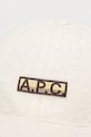 A.P.C. czapka z daszkiem z domieszką wełny casquette charlie polaire biały PSAKA.M24146