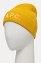 A.P.C. czapka wełniana bonnet harry WVBDK.M25085 żółty AW24