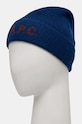 A.P.C. berretto in lana bonnet harry WVBDK.M25085 blu navy AW24