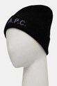 A.P.C. czapka wełniana bonnet harry WVBDK.M25085 czarny AW24