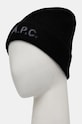 Vlněná čepice A.P.C. bonnet harry WVBDK.M25085 černá AW24