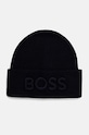 Vlnená čiapka Boss Orange vlna tmavomodrá 50522449
