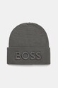 Шерстяная шапка Boss Orange шерсть серый 50522449
