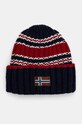 Napapijri caciula din amestec de lana F-Areuse cu modele bleumarin NP0A4IJE1761