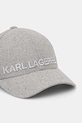 Vlněná kšiltovka Karl Lagerfeld 544121.805614 šedá AW24