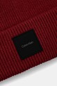 Čepice z vlněné směsi Calvin Klein K50K512356 červená AW24