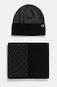 Vlněná čepice a šála Calvin Klein nášivka černá K50K512390