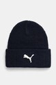 Puma czapka z domieszką wełny z domieszką wełny granatowy 25495