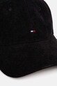 Tommy Hilfiger czapka sztruksowa AM0AM12757 czarny AW24