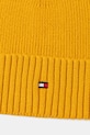 Tommy Hilfiger czapka z domieszką kaszmiru AM0AM12796 żółty NC25