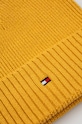 Akcesoria Tommy Hilfiger czapka z domieszką kaszmiru AM0AM12796 żółty