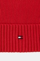 Tommy Hilfiger czapka z domieszką kaszmiru AM0AM12796 czerwony NC25