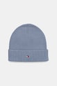 Tommy Hilfiger czapka z domieszką kaszmiru niebieski AM0AM12796