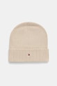 Tommy Hilfiger czapka z domieszką kaszmiru beżowy AM0AM12796