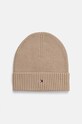 Шапка с кашмир Tommy Hilfiger с вълна бежов AM0AM12796