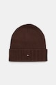 Tommy Hilfiger czapka z domieszką kaszmiru brązowy AM0AM12796