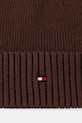 Tommy Hilfiger czapka z domieszką kaszmiru AM0AM12796 brązowy NC25
