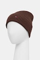 Akcesoria Tommy Hilfiger czapka z domieszką kaszmiru AM0AM12796 brązowy