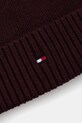 Akcesoria Tommy Hilfiger czapka z domieszką kaszmiru AM0AM12796 bordowy