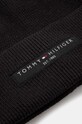Βαμβακερό καπέλο Tommy Hilfiger AM0AM12797 μαύρο AW24