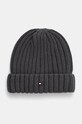 Tommy Hilfiger czapka wełniana wełna szary AM0AM12798