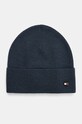 Tommy Hilfiger caciula de lana uni albastru AM0AM12803