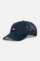 Tommy Jeans czapka z daszkiem aplikacja granatowy AM0AM11694