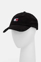 Manšestrová kšiltovka Tommy Jeans další černá AM0AM12636