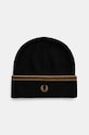 Вовняна шапка Fred Perry Twin Tipped Merino Wool Beanie вовна чорний C9150.S77
