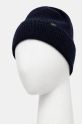 Akcesoria Woolrich czapka wełniana Knitted Ribbed Beanie CFWOAC0331MRUF0659.UF06 granatowy