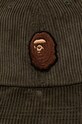 Manšestrová kšiltovka A Bathing Ape Ape Head Corduroy Cap zelená 1K80180004