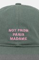 Drôle de Monsieur cotton baseball cap La Casquette Slogan E.CP151.CO138.WG green AW24