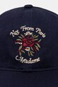 Drôle de Monsieur cotton baseball cap La Casquette Slogan Fleurs navy E.CP153.CO138.DNY