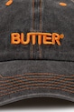 Butter Goods czapka z daszkiem jeansowa Rounded Logo 6 Panel Cap BG243807 czarny AW24