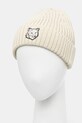 Maison Kitsuné wool beanie Bold Fox Head MM06111KT1022 beige SS25