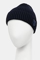 Шерстяная шапка Maison Kitsuné Bold Fox Head MM06111KT1022 тёмно-синий AW25