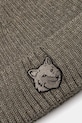 Akcesoria Maison Kitsuné czapka wełniana Bold Fox Head MM06111KT1022 zielony