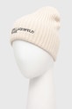 Karl Lagerfeld Jeans czapka z domieszką wełny 245J3405 beżowy AW24