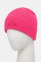 United Colors of Benetton czapka z domieszką wełny 6LOWDA015 różowy AW24