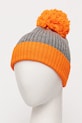 Шапка з домішкою вовни United Colors of Benetton 6LOWDA014 помаранчевий AW24