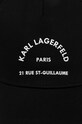 Karl Lagerfeld czapka z daszkiem bawełniana 245W3407 czarny AW24