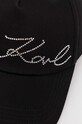 Βαμβακερό καπέλο του μπέιζμπολ Karl Lagerfeld 245W3413 μαύρο AW24
