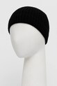 United Colors of Benetton czapka wełniana 1302U0724 czarny AW25