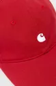 Carhartt WIP czapka z daszkiem bawełniana Madison Logo Cap bordowy
