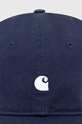 Pamučna kapa sa šiltom Carhartt WIP Madison Logo Cap I023750.2AHXX mornarsko plava AW24